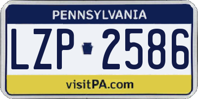 PA license plate LZP2586