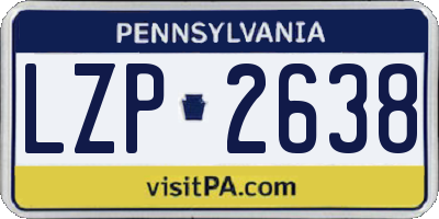PA license plate LZP2638
