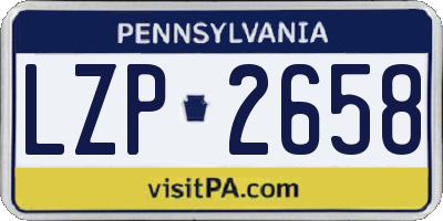 PA license plate LZP2658
