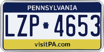 PA license plate LZP4653