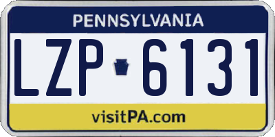 PA license plate LZP6131