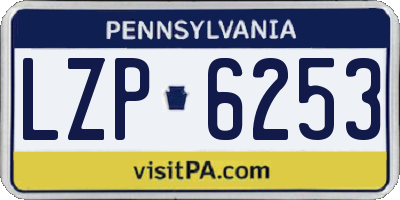 PA license plate LZP6253