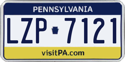 PA license plate LZP7121
