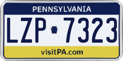 PA license plate LZP7323