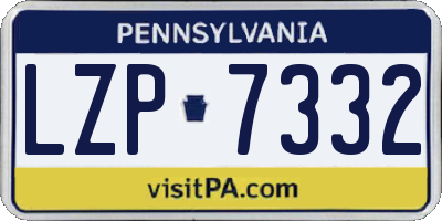 PA license plate LZP7332
