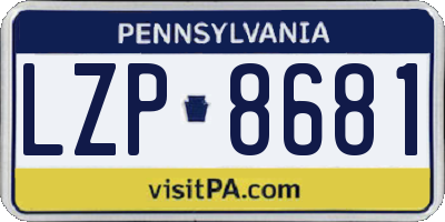 PA license plate LZP8681