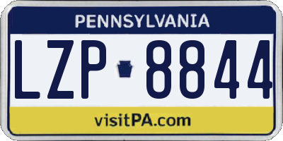 PA license plate LZP8844