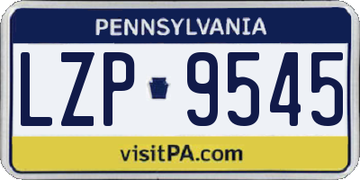 PA license plate LZP9545