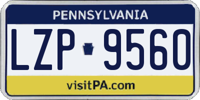 PA license plate LZP9560