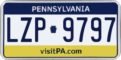 PA license plate LZP9797