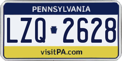 PA license plate LZQ2628