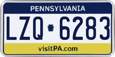 PA license plate LZQ6283