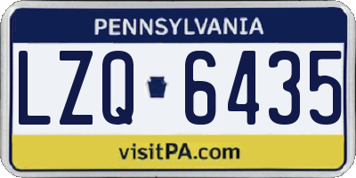 PA license plate LZQ6435