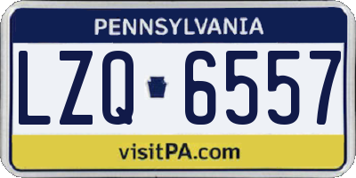 PA license plate LZQ6557