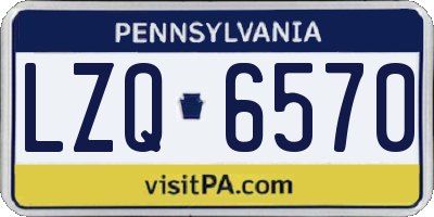 PA license plate LZQ6570