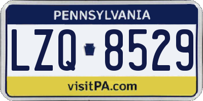 PA license plate LZQ8529