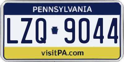 PA license plate LZQ9044