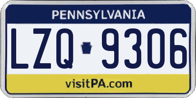 PA license plate LZQ9306