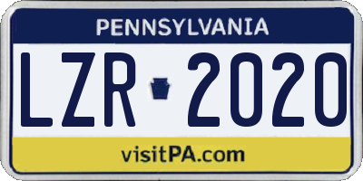 PA license plate LZR2020