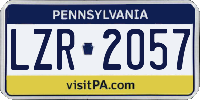 PA license plate LZR2057