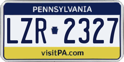 PA license plate LZR2327