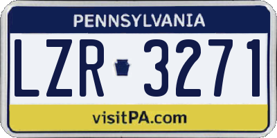 PA license plate LZR3271