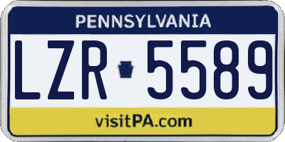PA license plate LZR5589