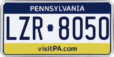 PA license plate LZR8050