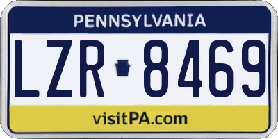 PA license plate LZR8469