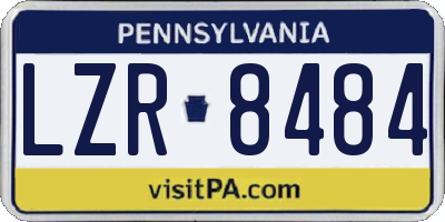 PA license plate LZR8484