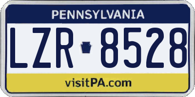PA license plate LZR8528