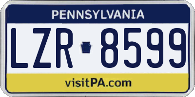 PA license plate LZR8599
