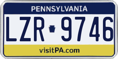 PA license plate LZR9746