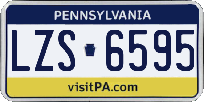 PA license plate LZS6595