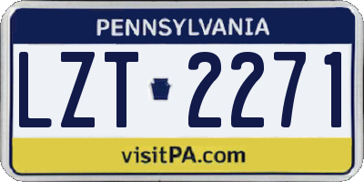 PA license plate LZT2271