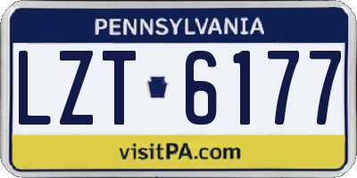 PA license plate LZT6177