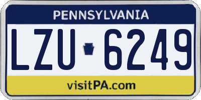PA license plate LZU6249