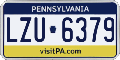 PA license plate LZU6379
