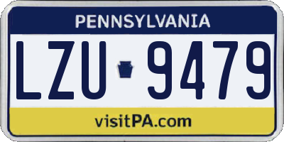 PA license plate LZU9479