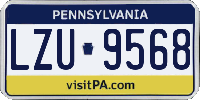 PA license plate LZU9568