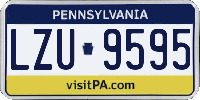 PA license plate LZU9595