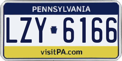 PA license plate LZY6166