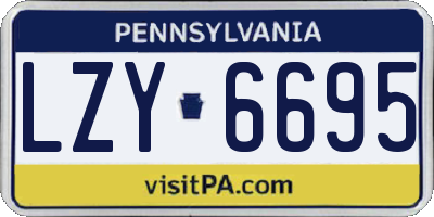 PA license plate LZY6695