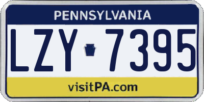 PA license plate LZY7395