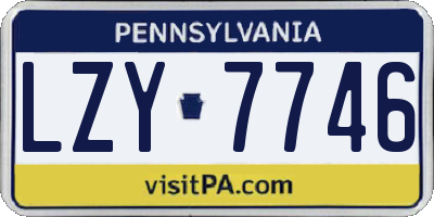PA license plate LZY7746