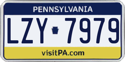 PA license plate LZY7979