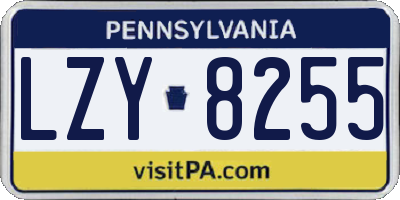 PA license plate LZY8255