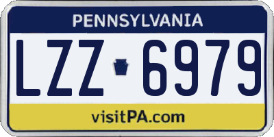 PA license plate LZZ6979