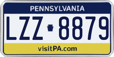 PA license plate LZZ8879