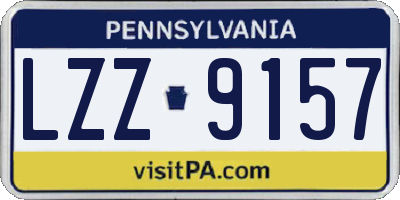 PA license plate LZZ9157